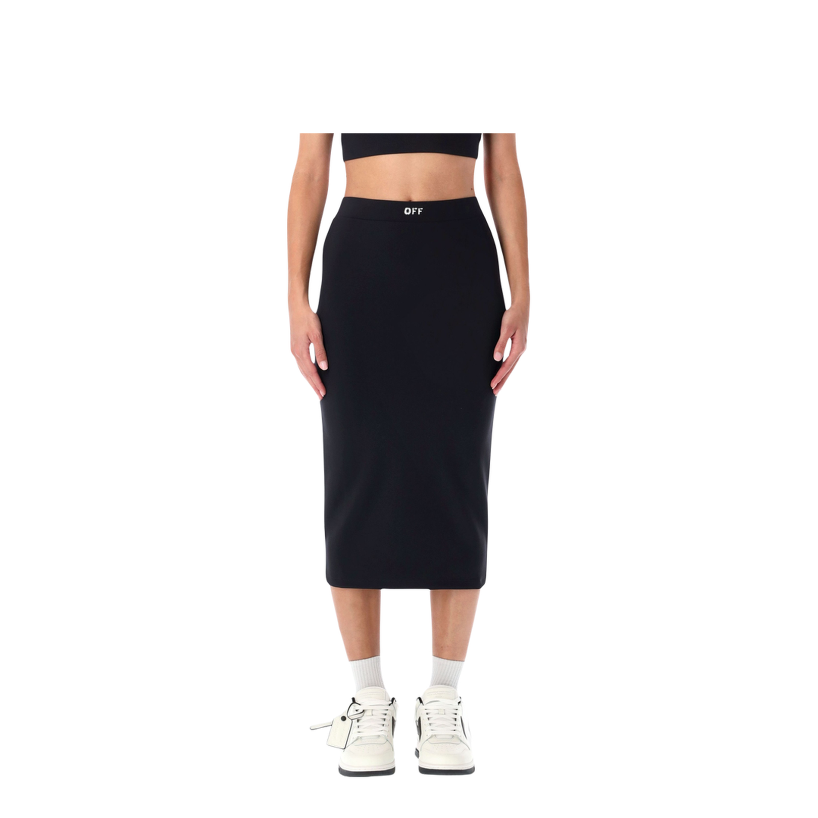 Sleek Midi Skirt Black - Image 1