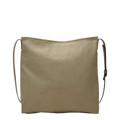 Khaki Route Canvas and Leather Crossbody Bag - Image 2