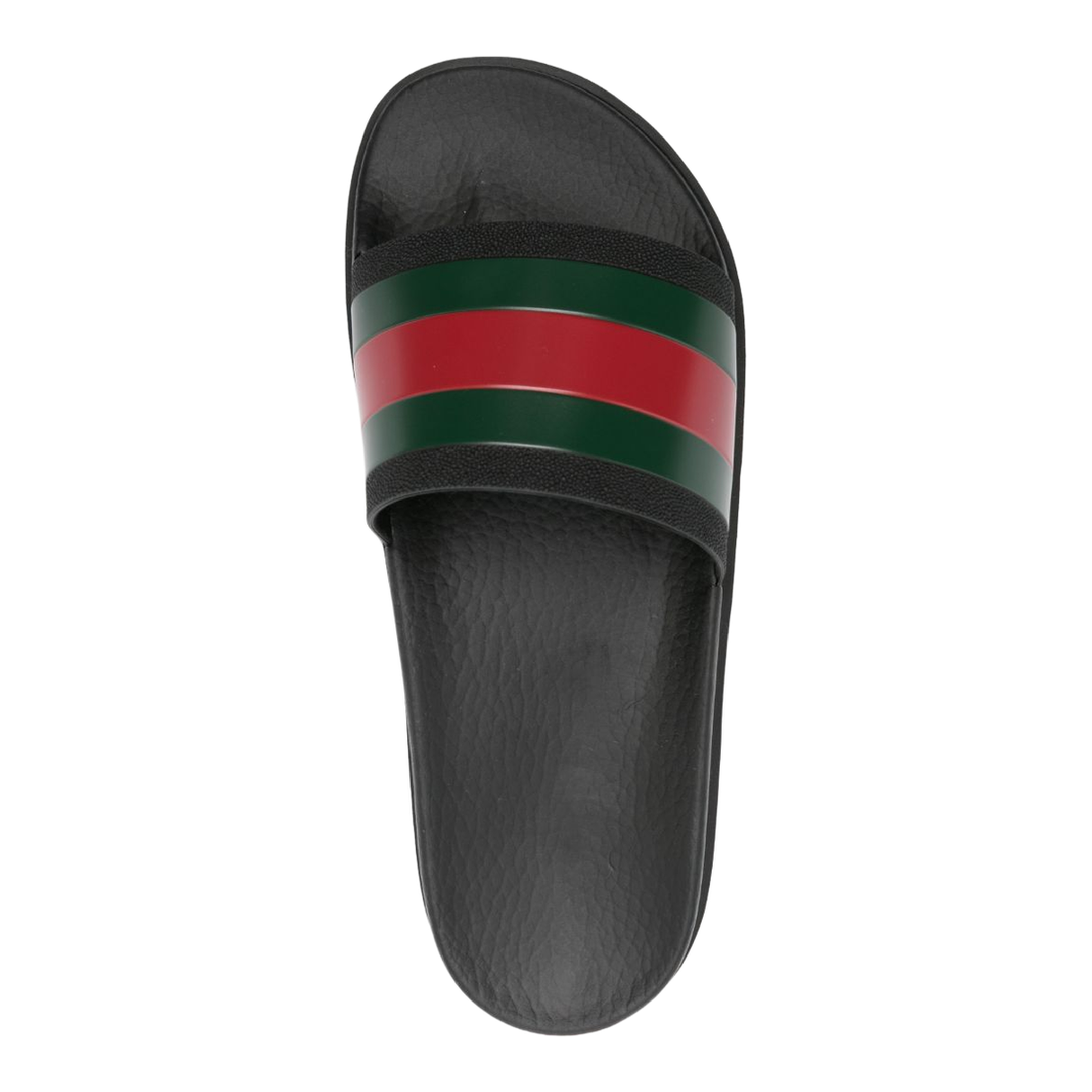 Black Rubber Web Slide Sandal - Image 2