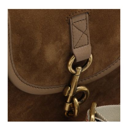Mini B Clip Suede Messenger Bag - Hazel Brown - Image 7