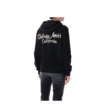Zipped Cotton Hoodie Black - Image 2