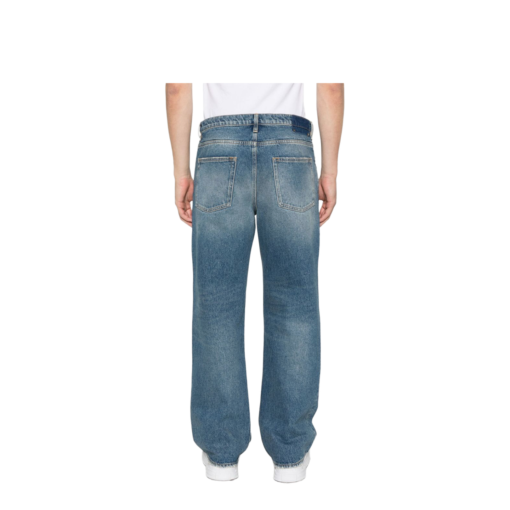 Blue Medium Wash Loose Jeans - Image 2