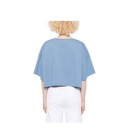 Cropped Boxy Logo T-Shirt in Cotton Jersey - Image 4