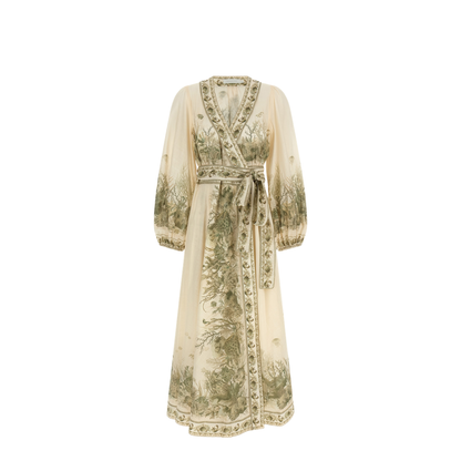 Wanderlust Wrap Cotton Midi Dress - Image 2