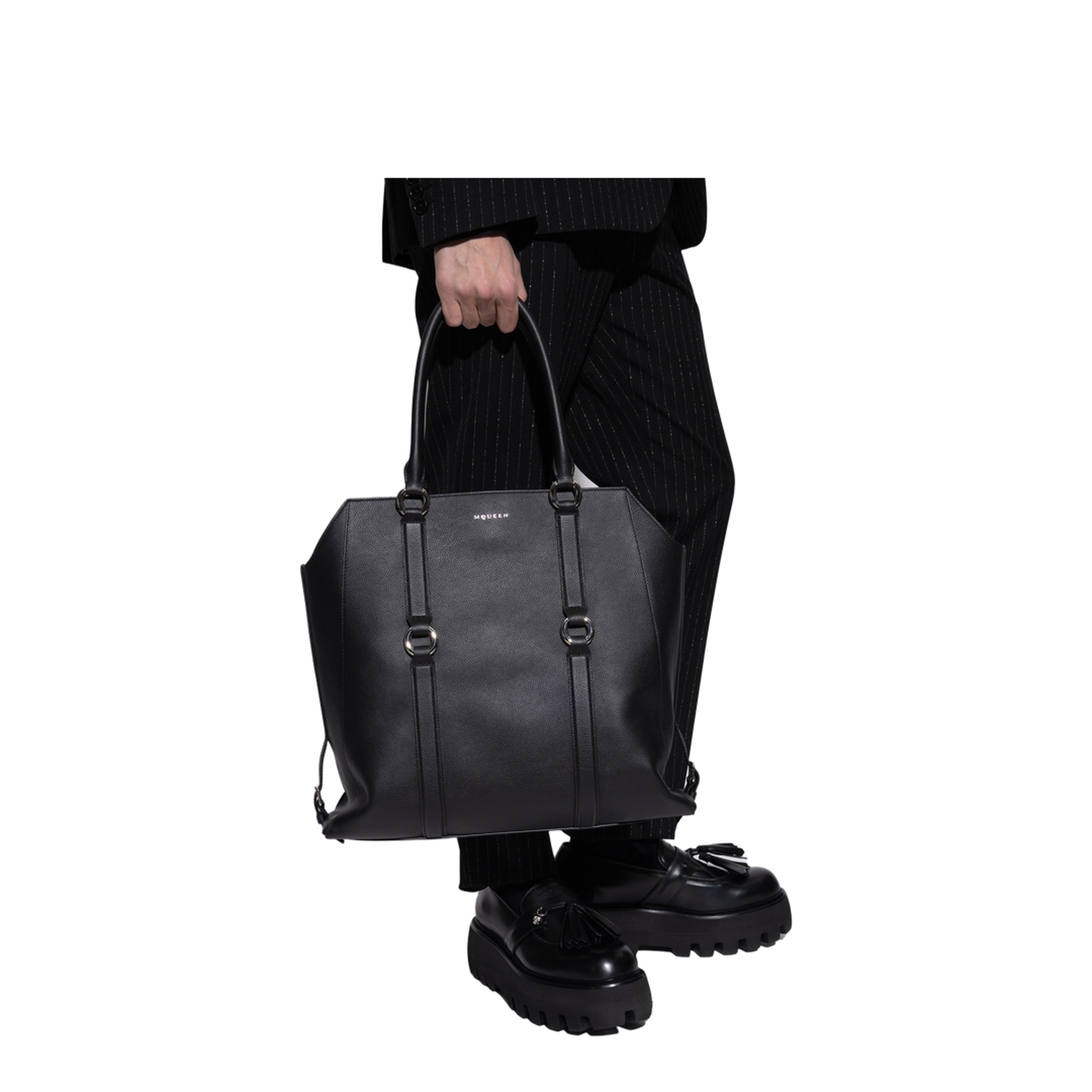 Farringdon Calfskin Shopper Bag - Black - Image 2