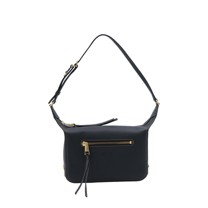 Mini Calf Leather Shoulder Bag - Black - Image 2