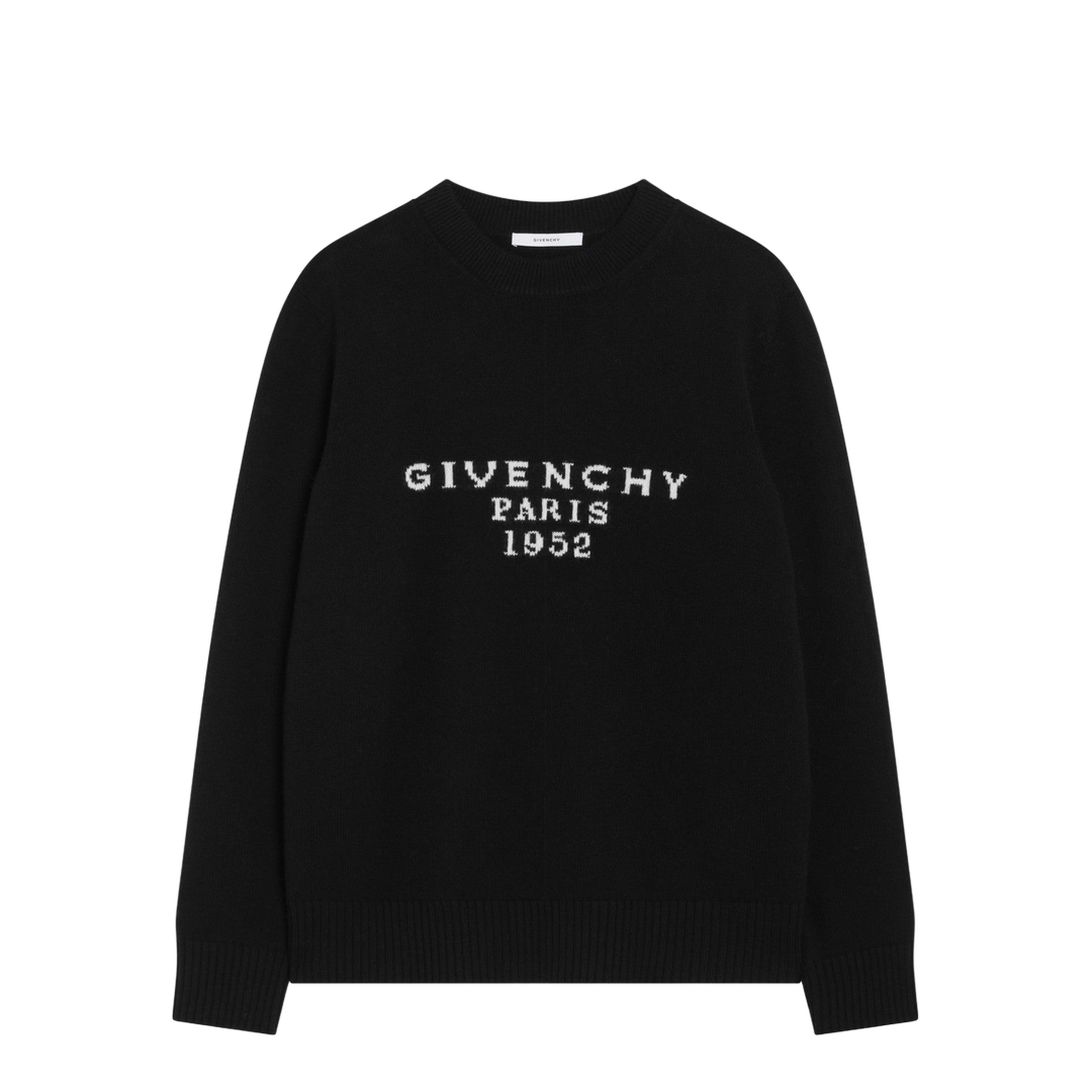 Black Wool and Cashmere Sweater - Image 1