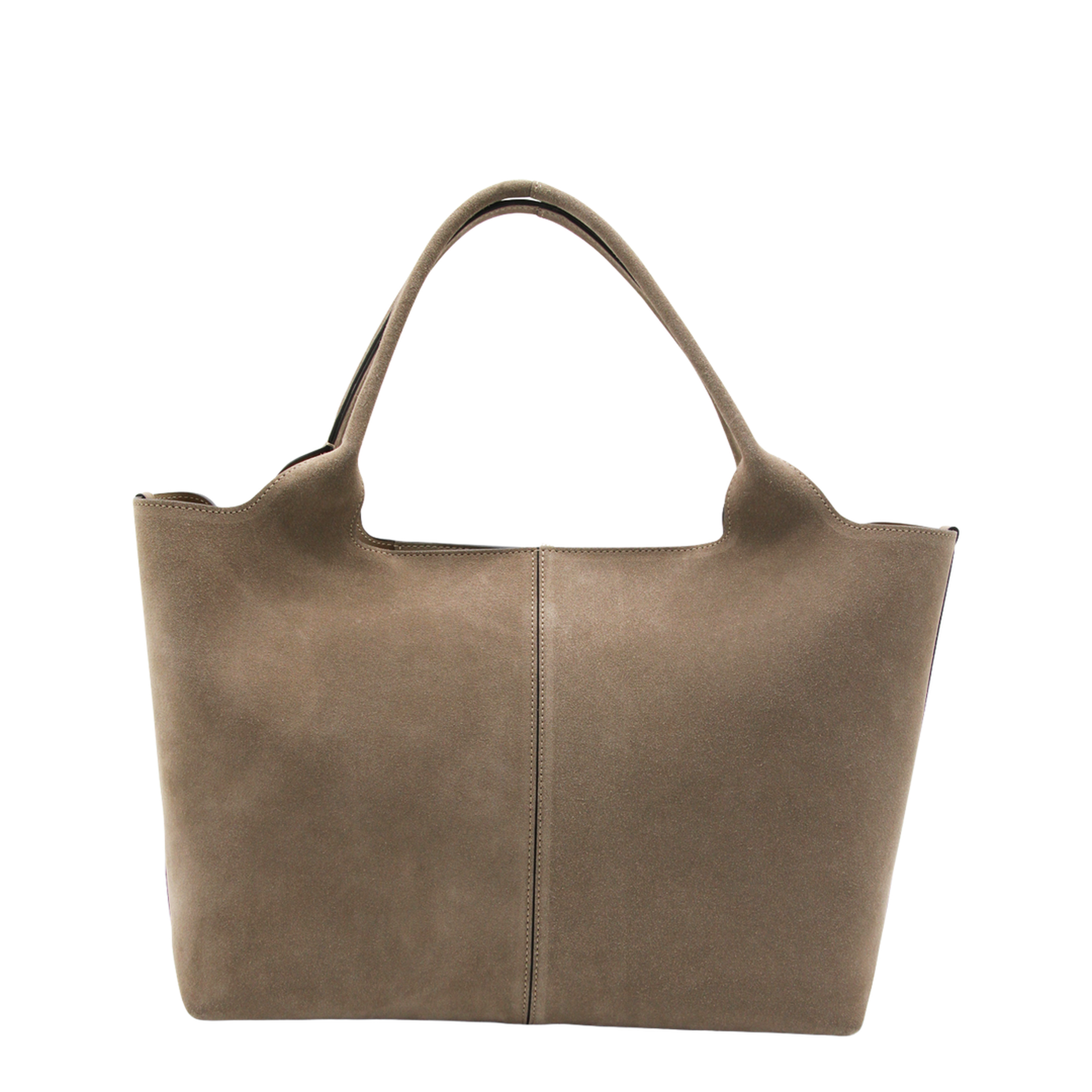 Medium Small Suede Shopping Bag - Beige - Image 5