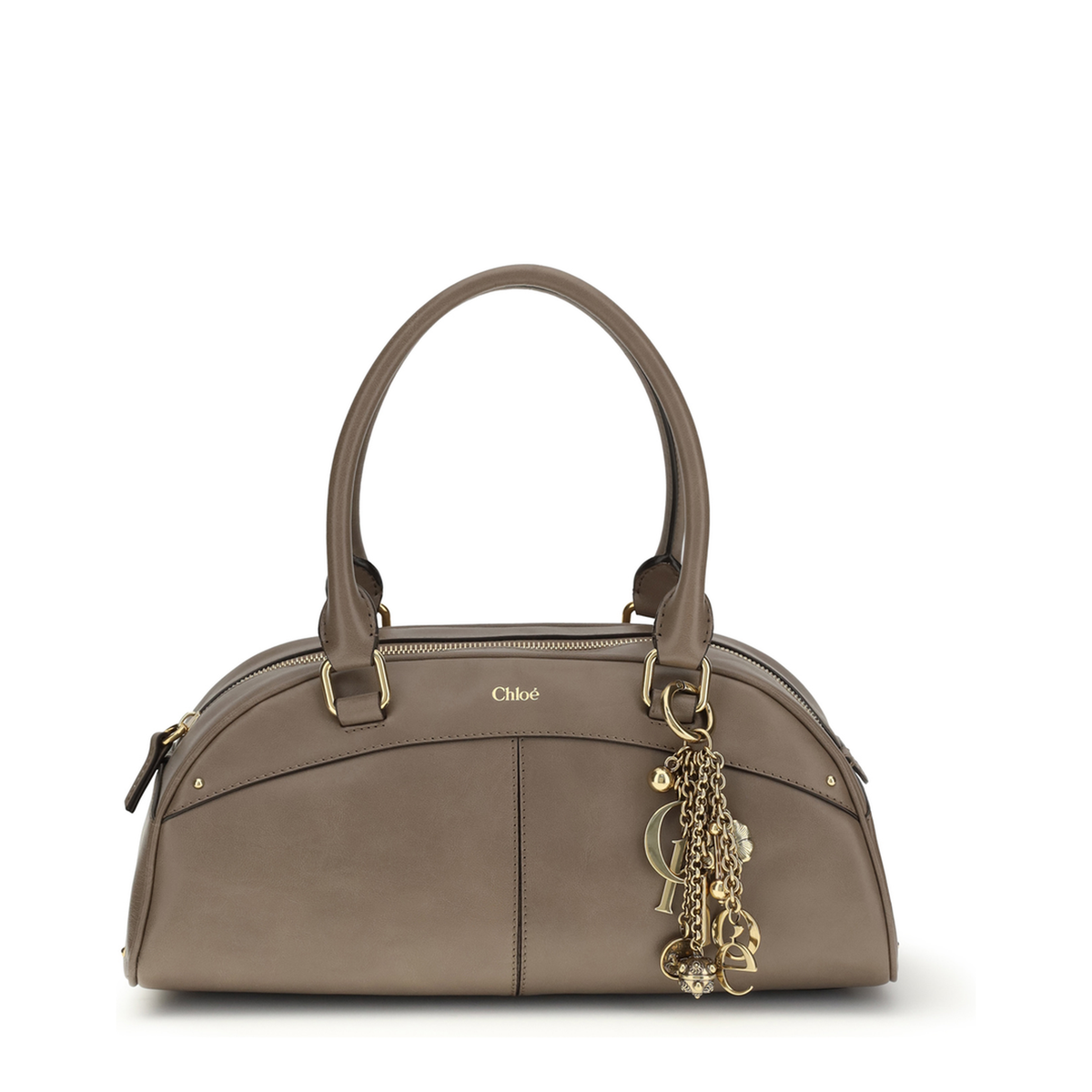Bowling Calfskin Handbag - Deep Taupe - Image 1