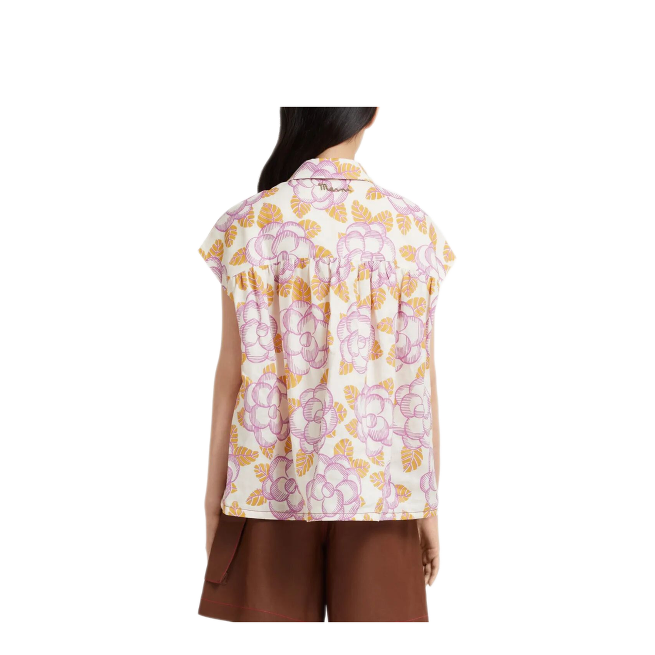Floral Cap-Sleeved Shirt - Image 4