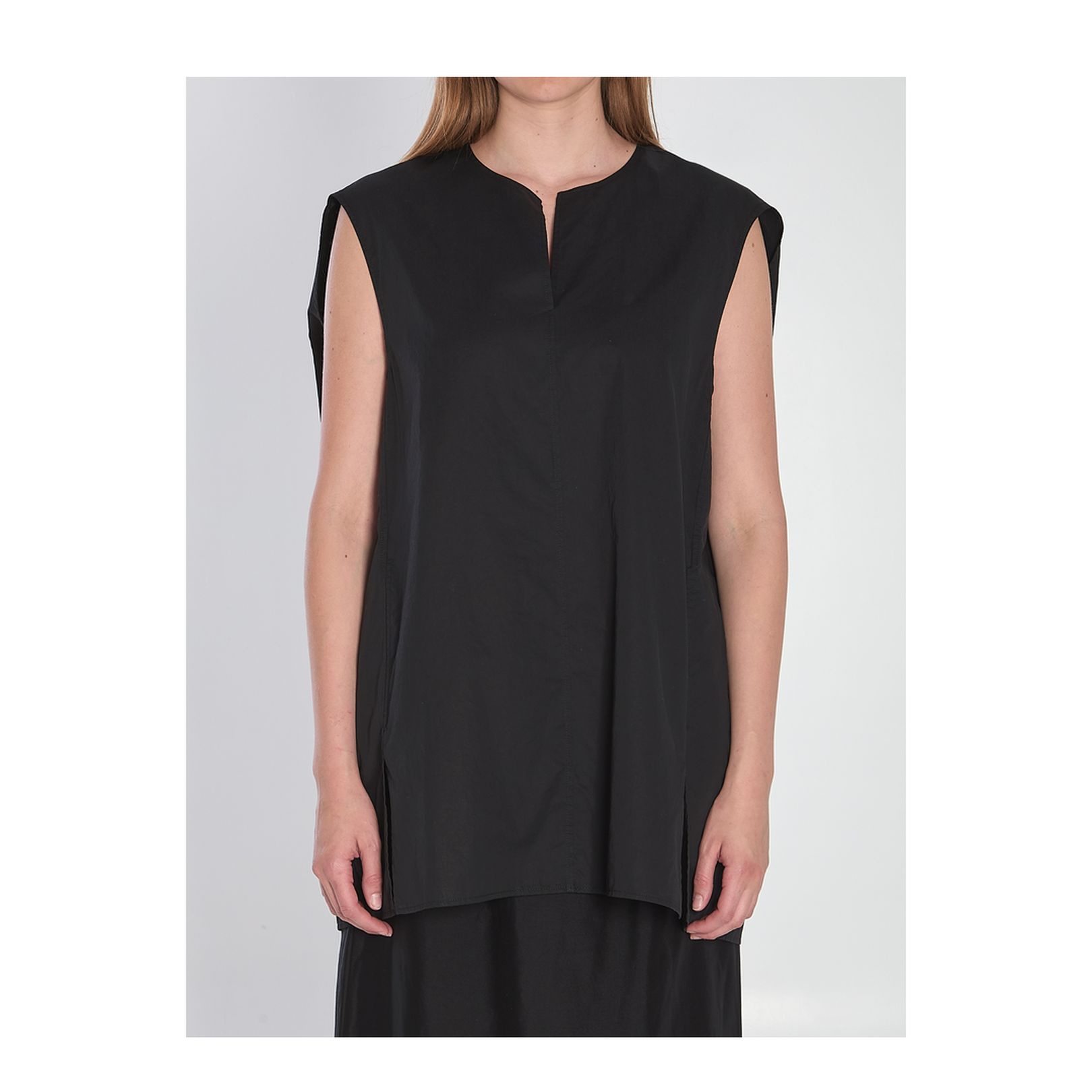 Owen Top Black in Cotton - Image 1