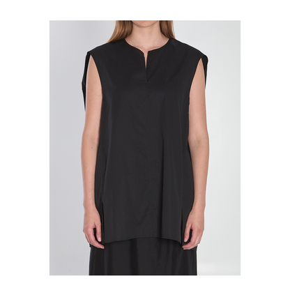 Owen Top Black in Cotton - Image 1