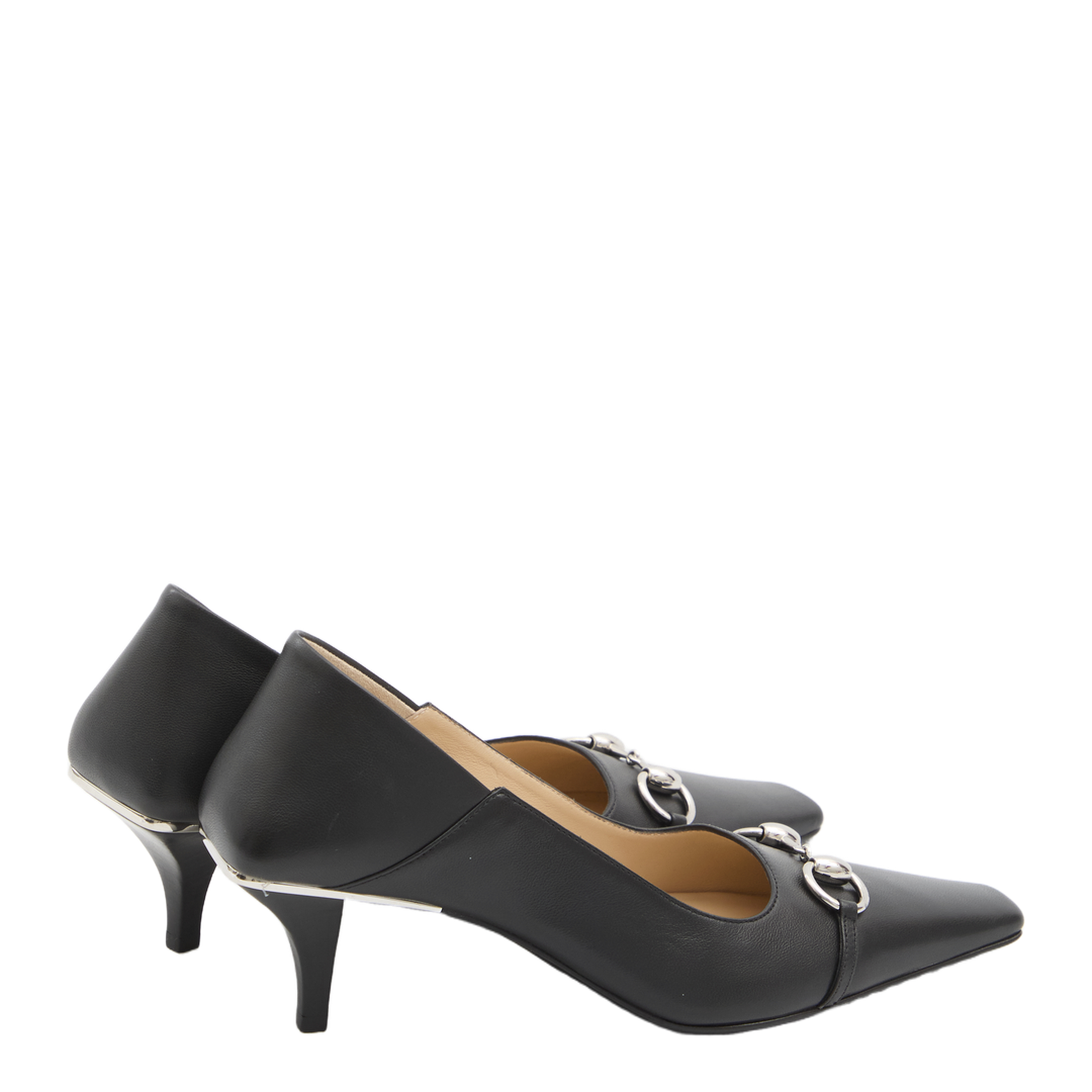 Vittoria Pump in Black Leather - Image 3