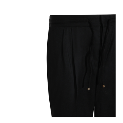 Leisure fit trousers in virgin wool flannel with drawstring and double darts - Image 5