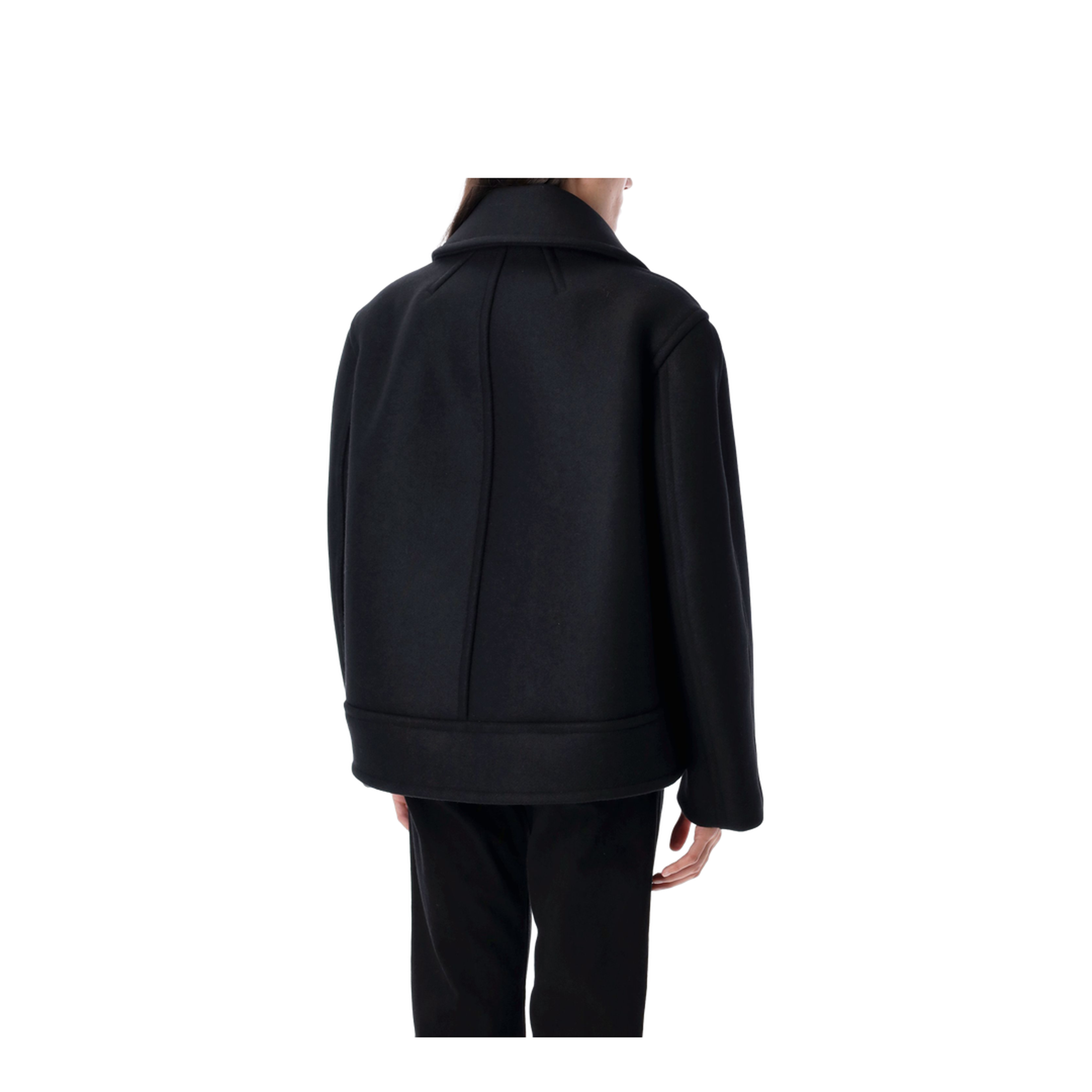 Oversize Pea Coat in Wool - Image 3