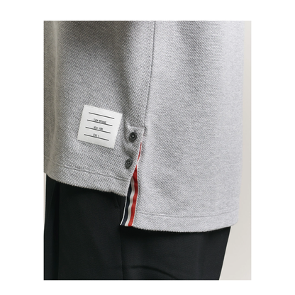 Short Sleeve Tee in Textured Pique with Eng 4 Bar - Image 4
