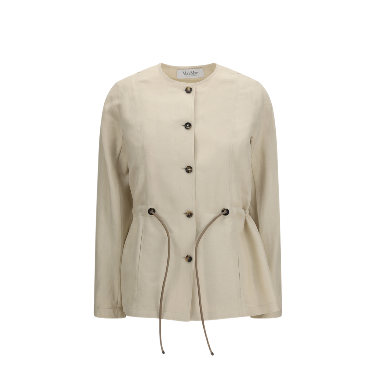 Carezza Jacket In Linen And Silk Blend - Image 1