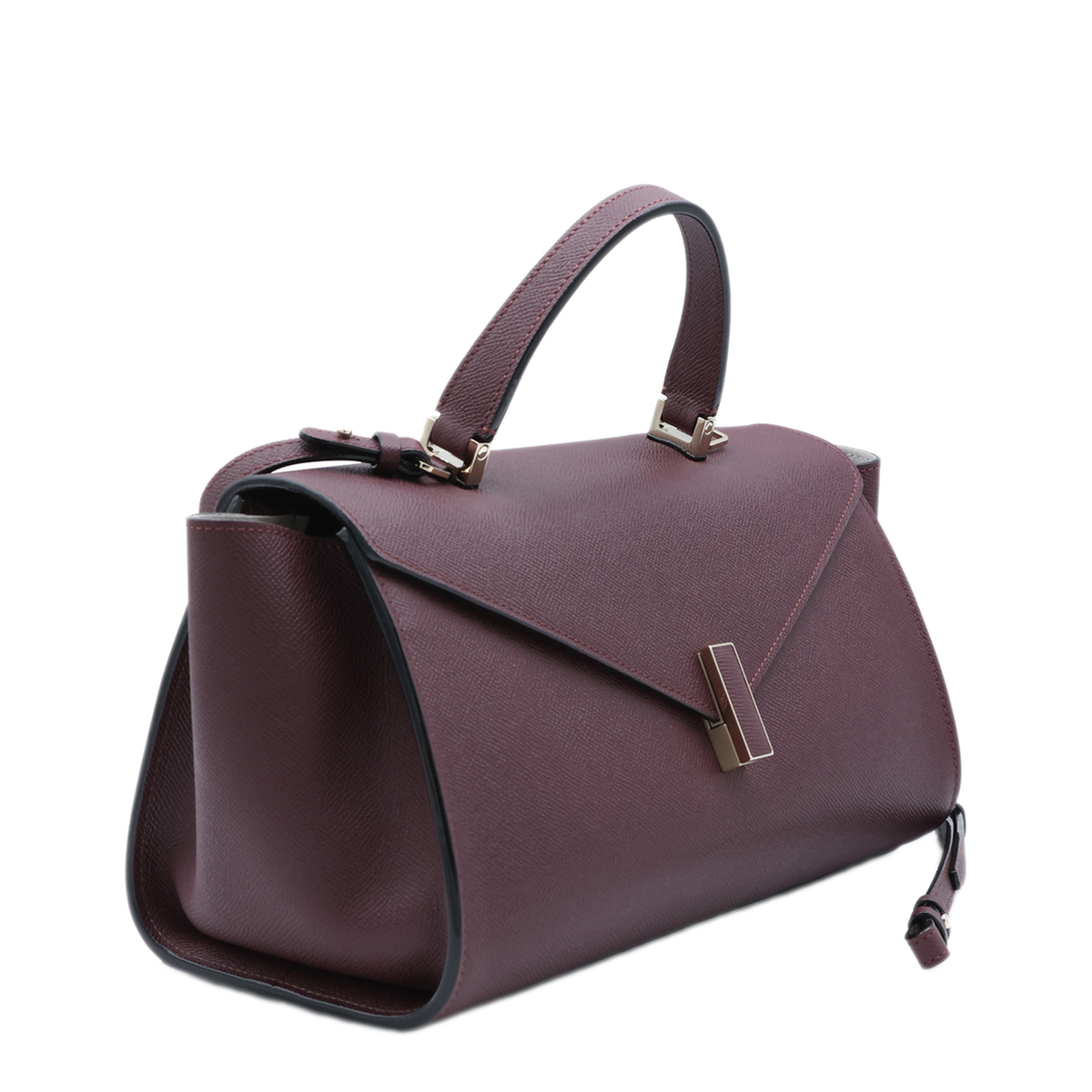 Iside Editor Medium Calf Leather Top Handle Bag - Claret Red - Image 3
