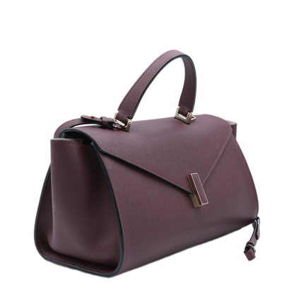 Iside Editor Medium Calf Leather Top Handle Bag - Claret Red - Image 3