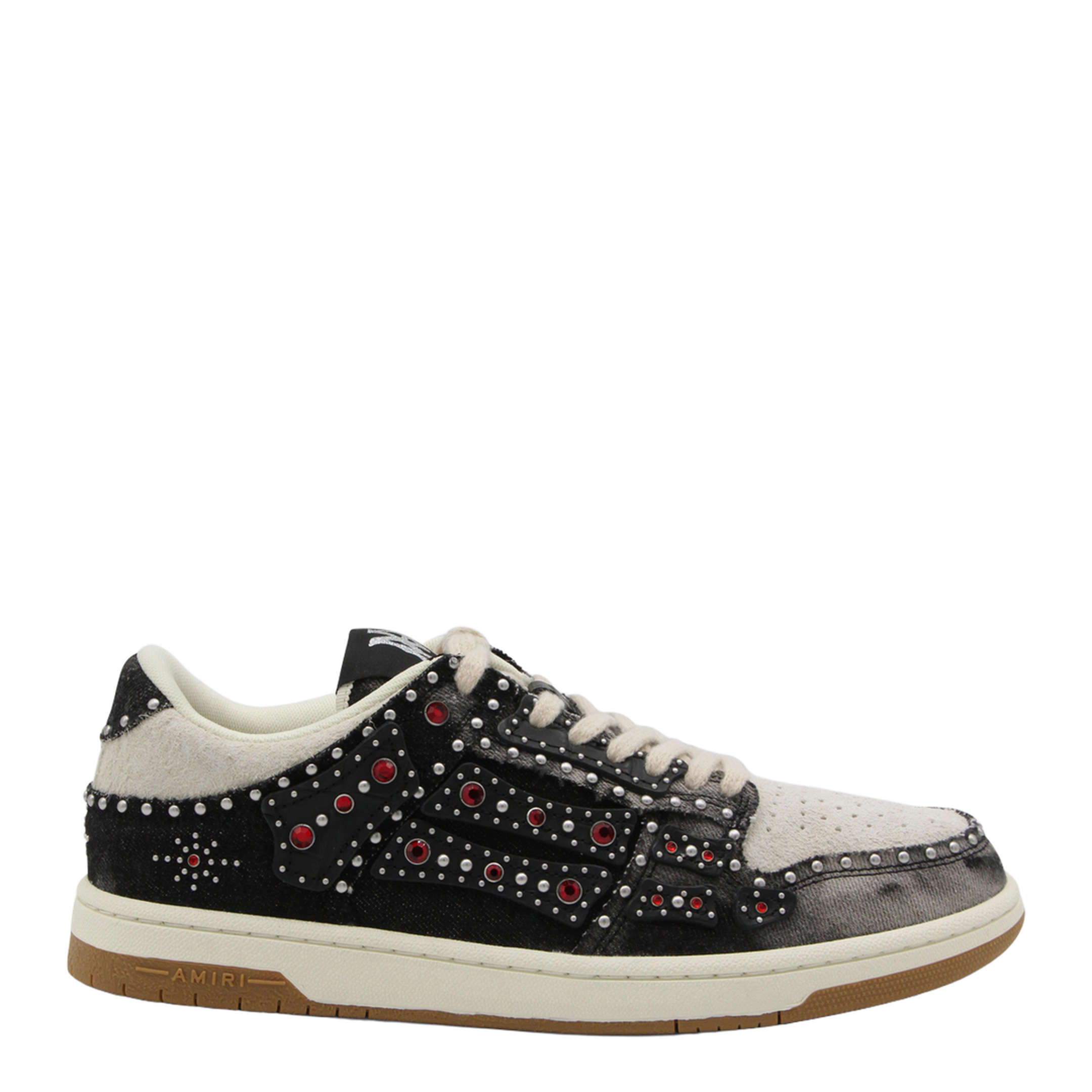 Skel Top Black Sneaker With Beads And Crystals - Image 2