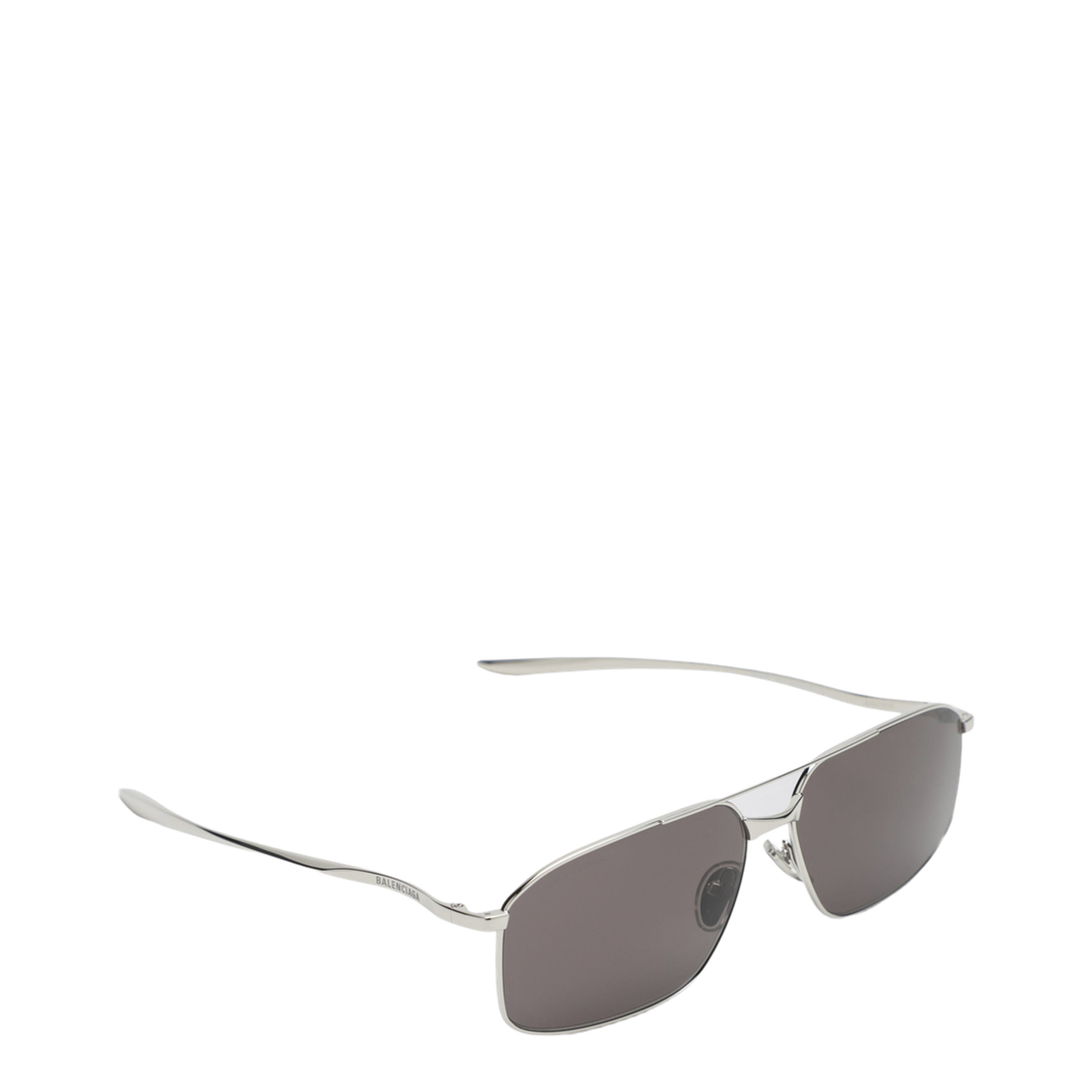 Rectangular Silver/Black Sunglasses - Image 2