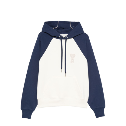 Hoodie in Cream/Blue - Image 1