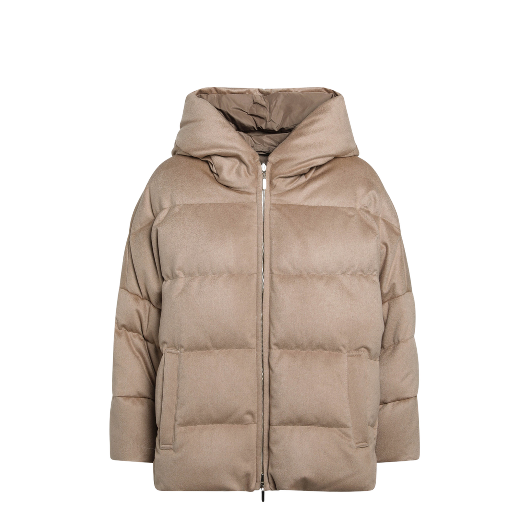 Reversible Zip Camel Down Jacket - Image 1