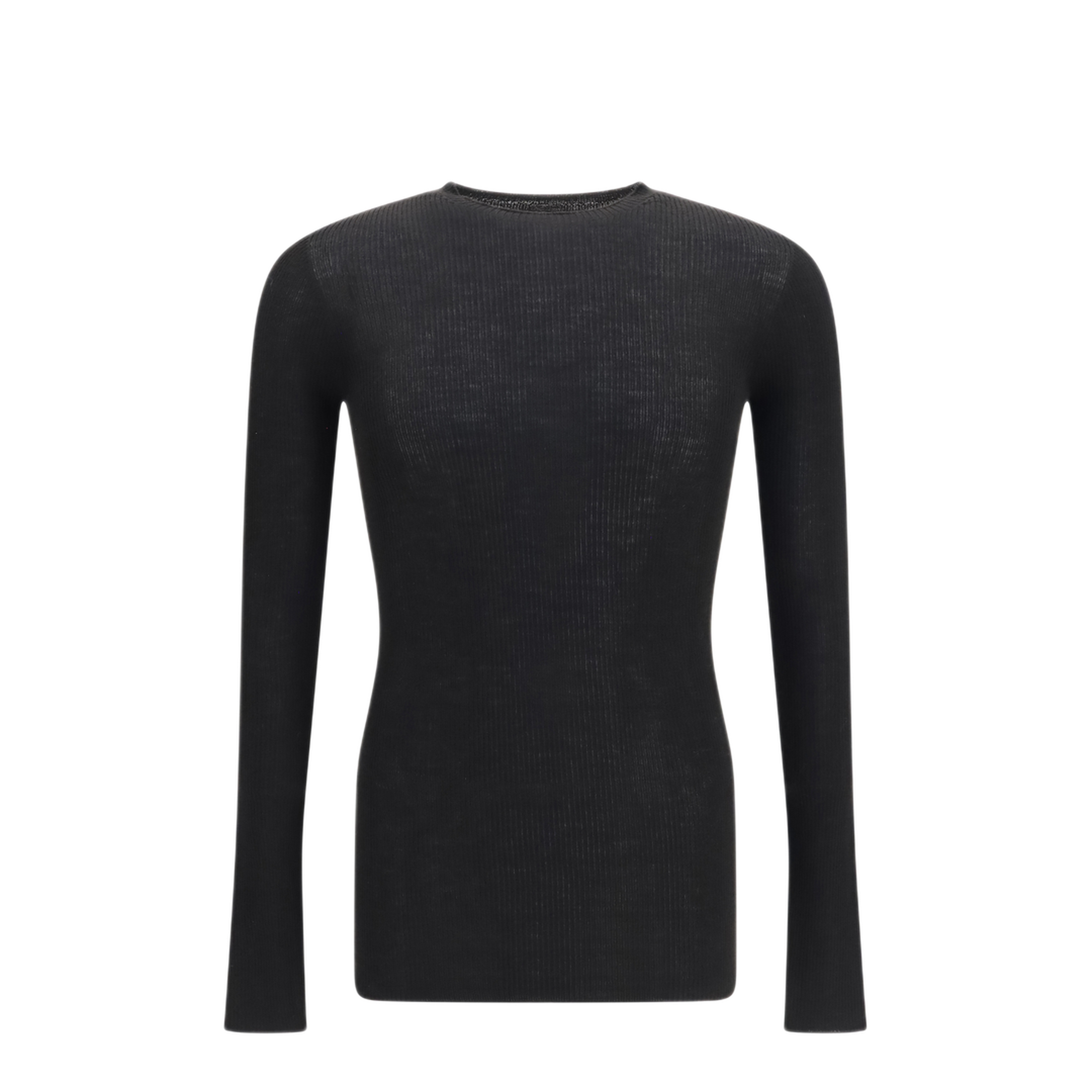Slim Ribbed Long-Sleeve Sweater - Image 1