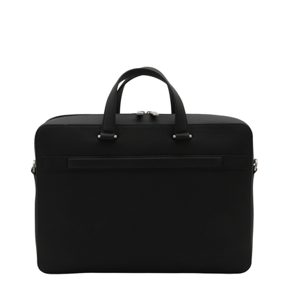 Salvatore Black Leather Business Gancini Top Handle Bag - Image 4