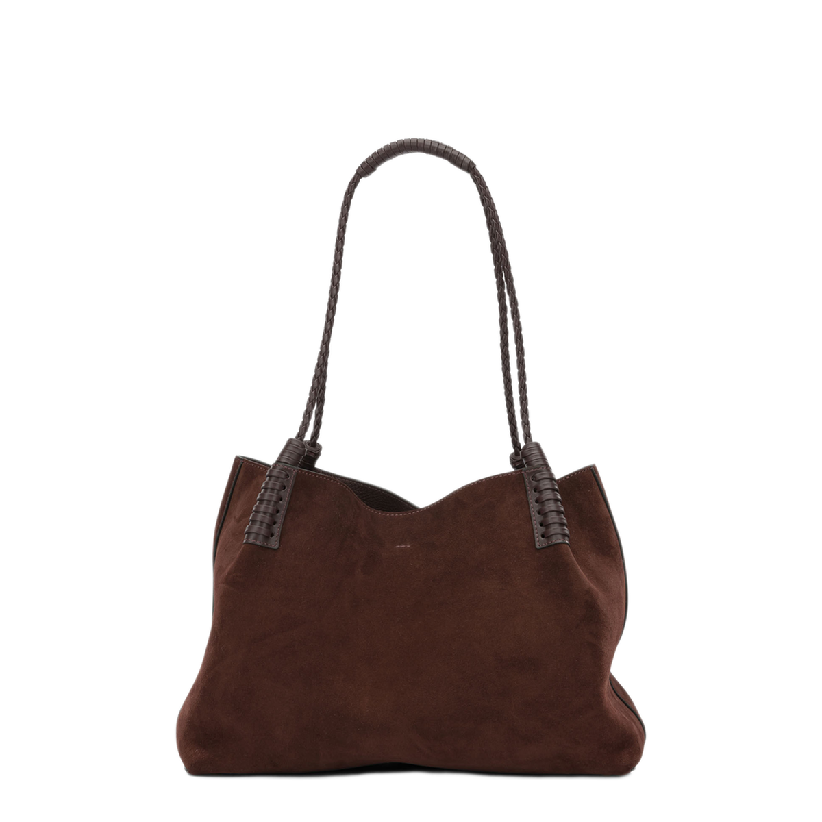 Libra Small Suede Shoulder Bags - Brown - Image 3