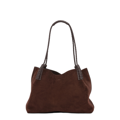 Libra Small Suede Shoulder Bags - Brown - Image 3