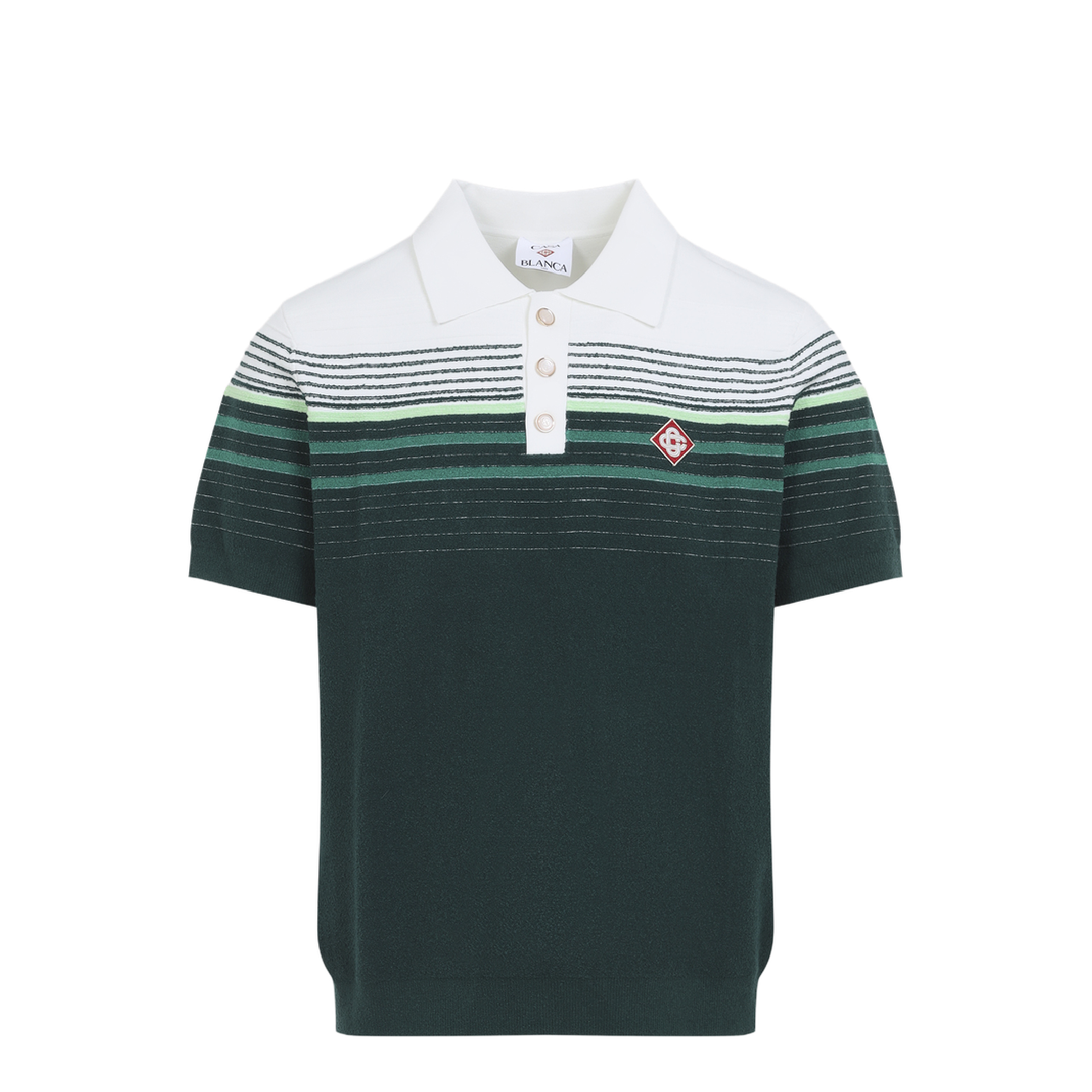 Boucle Stripe Knitted Polo - Image 1