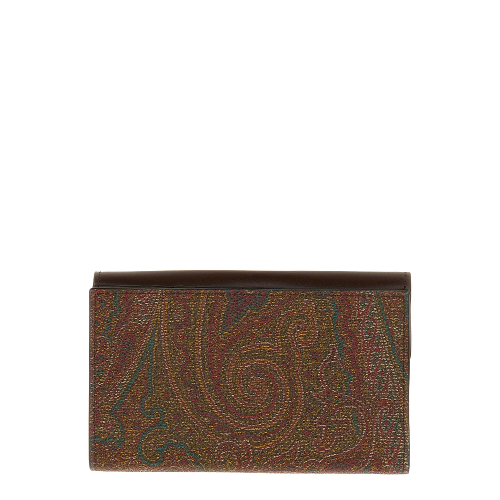 Paisley Wallet with Leather Flap and Coin - Image 2