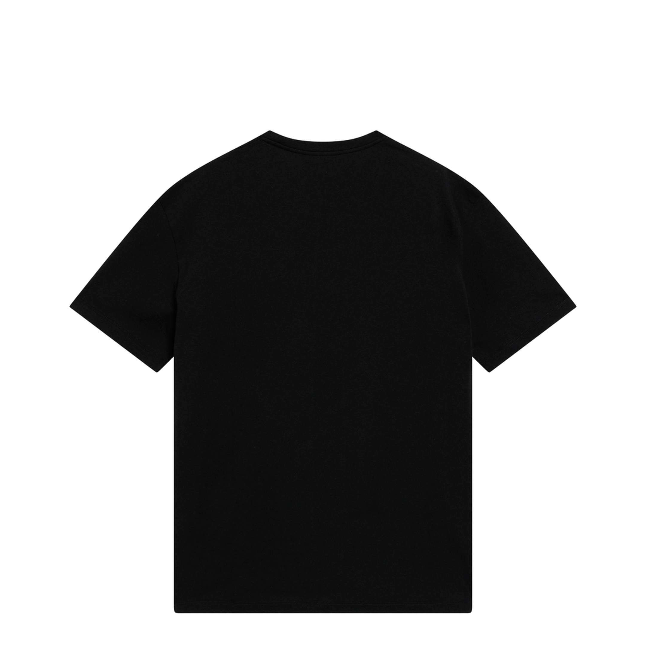 Black Cotton T-Shirt with VLogo Embroidery - Image 2
