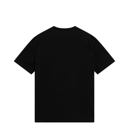 Black Cotton T-Shirt with VLogo Embroidery - Image 2