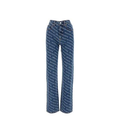Printed Denim Jeans - Image 1