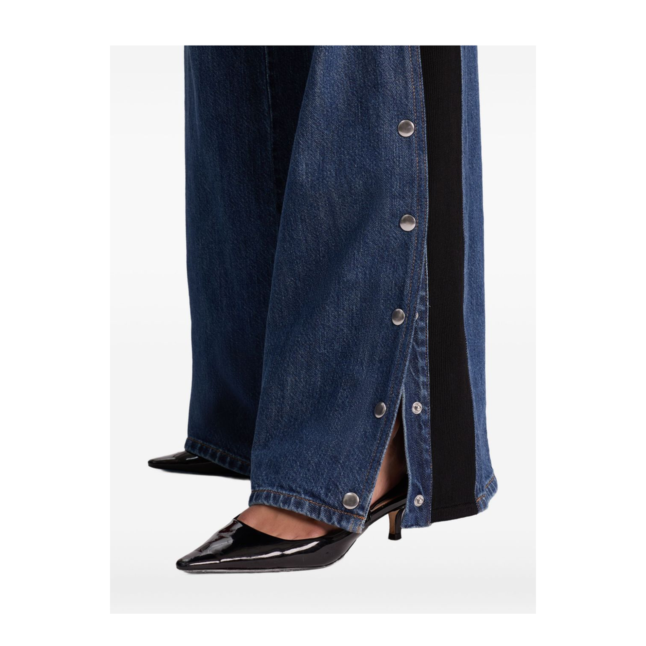 Flared Leg Denim Jeans - Image 2