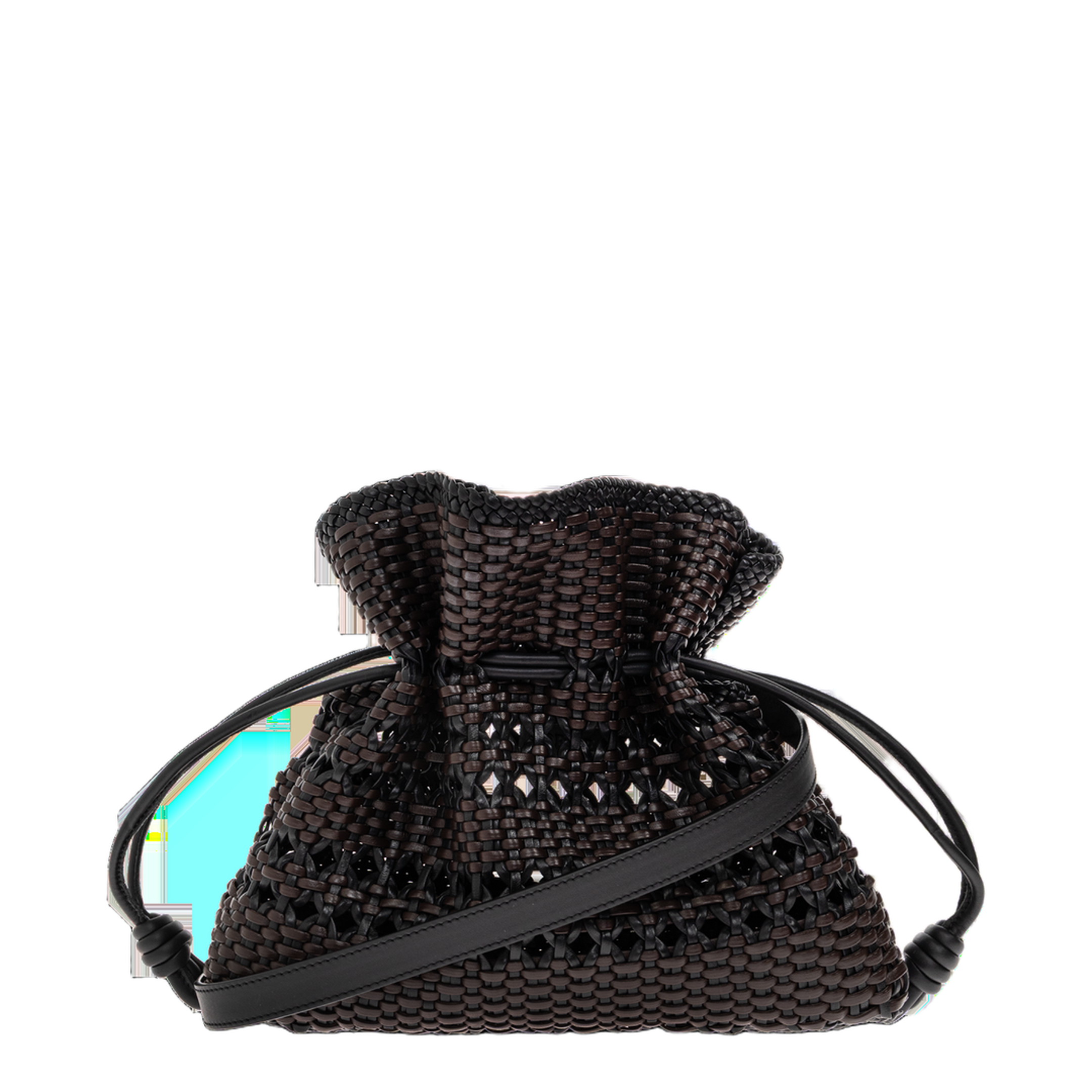 Flamenco Medium Calfskin Clutch - Black/Brown - Image 1