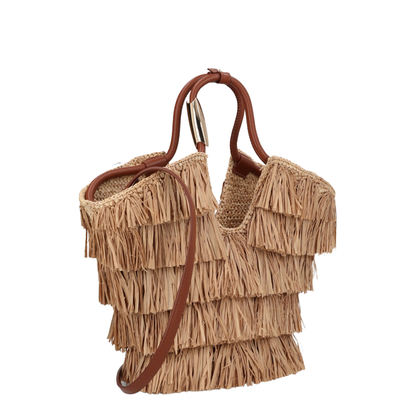 Goldentime Fringed Tote Bag - Image 2
