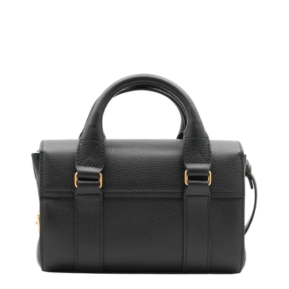Mini Bayswater Small Classic Grain Leather Top-Handle Bag - Black - Image 5