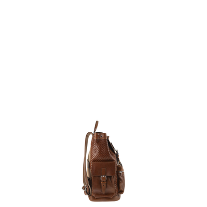 City Backpack Woven Leather - Image 3