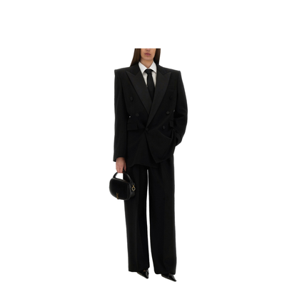 Wide-Leg Pants in Grain De Poudre - Image 2