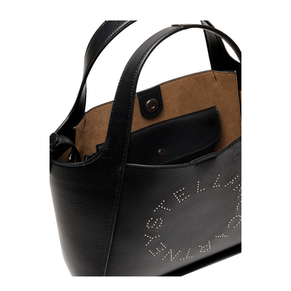 Logo Large Studded Tote Bag - Black - Image 4