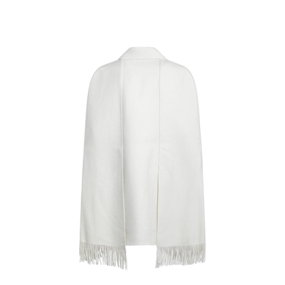 White Cape Jacket with Fringes - Image 2
