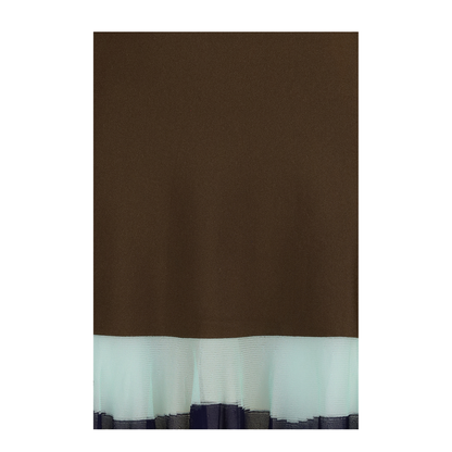 Long Dress with Color-Striped Skirt - Image 3