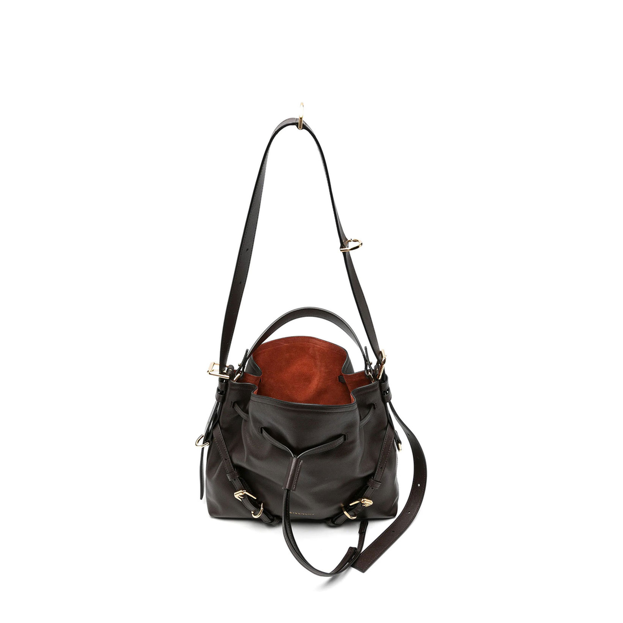 Small Voyou Bucket Bag in Shiny Leather - Image 4