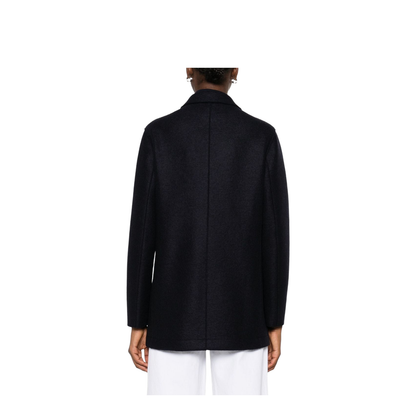Navy Blue Gold-Button Double-Breasted Coat - Image 3