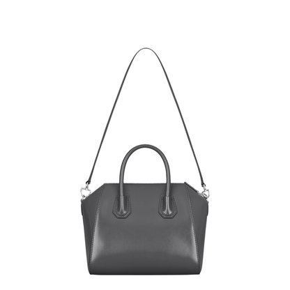 Antigona Small Leather Handbag - Dark Grey - Image 2