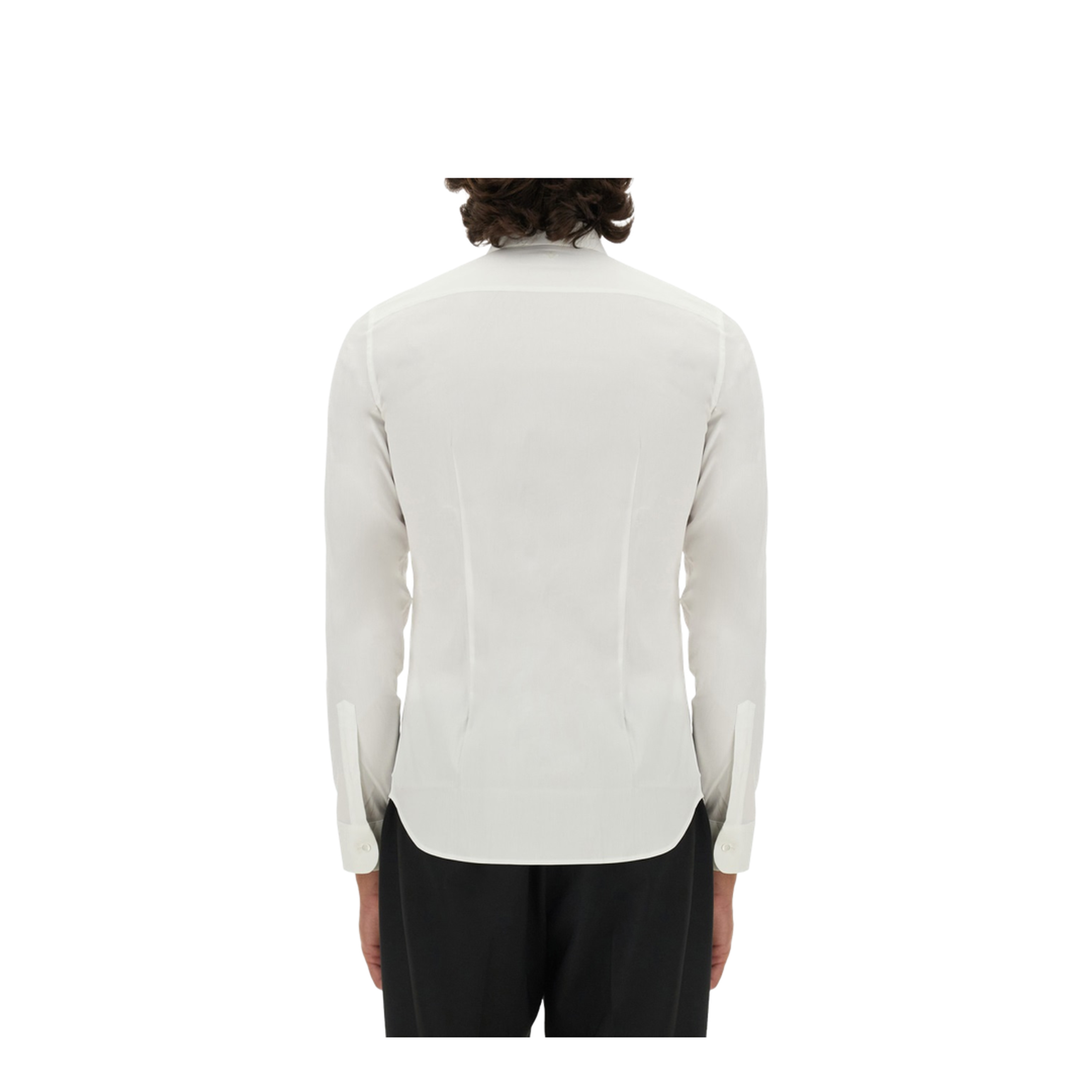 White Stretch Poplin Shirt - Image 3