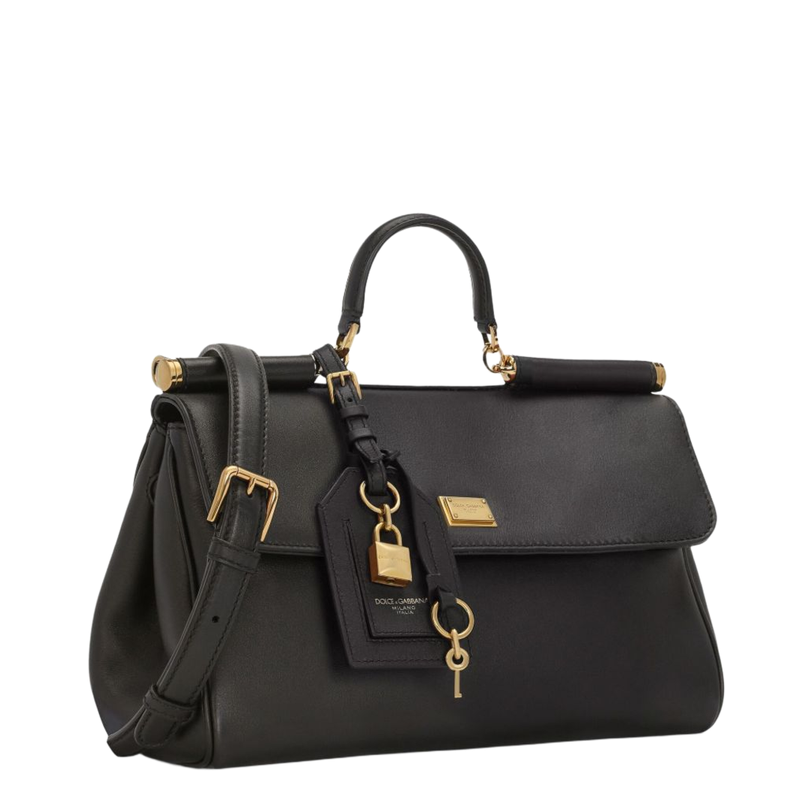 My Sicily handbag in plongé calfskin in Black - Image 3